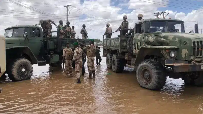 Explosions occur as Ugandan forces fight insurgents in Somalia