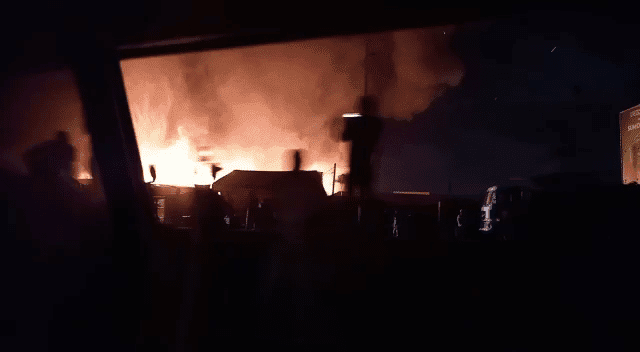Shops at Madina-Ritz junction catch fire again
