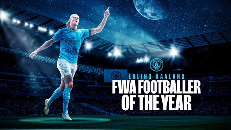 Haaland crowned FWA footballer of the year award!