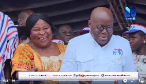 Video: Akua Donkor clings to Akufo-Addo at NPP rally in Assin North