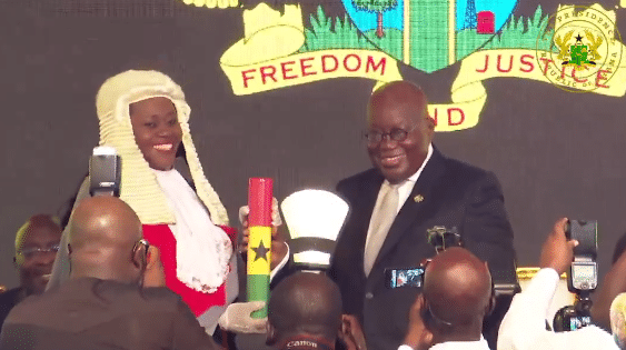 Livestreaming: Akufo-Addo swears in Justice Torkornoo as Chief Justice