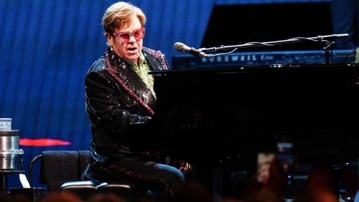 Elton John welcomes and join City players celebrate FA Cup win