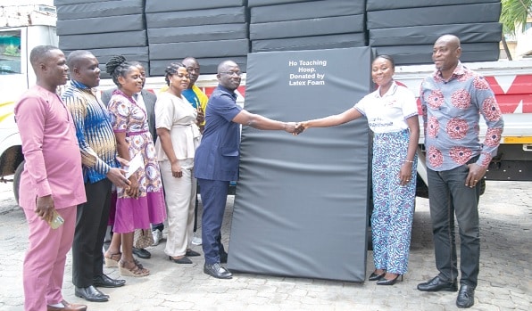 Ho Teaching Hospital receives mattresses from Latex Foam