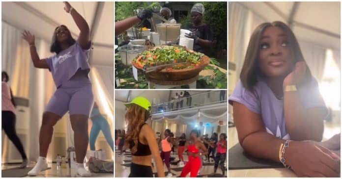 Jackie Appiah spotted with Akufo-Addo’s daughter at wellness seminar for R&R luxury
