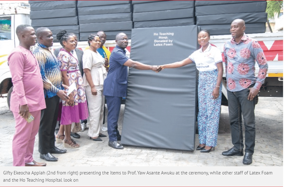 Ho Teaching Hospital receives 50 medical mattresses