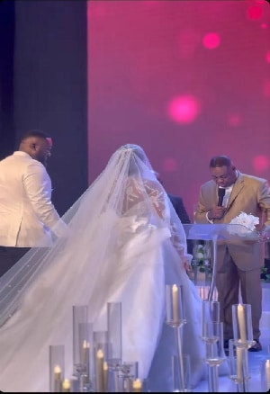 Bishop Tackie-Yarboi’s daughter’s lavish white wedding dominates social media
