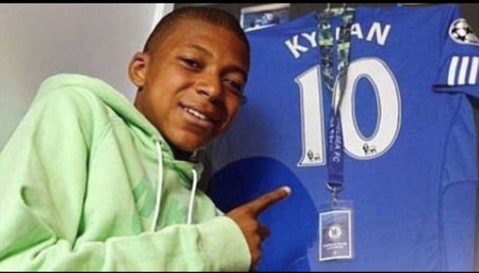 Mbappe’s childhood pictures in Chelsea jersey confirms PSG exit rumours