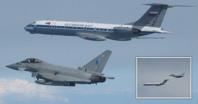 Russian aircraft approaching NATO airspace intercepted by RAF Typhoons