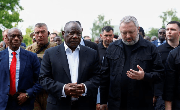 Kyiv under attack as African leaders visit on peace mission