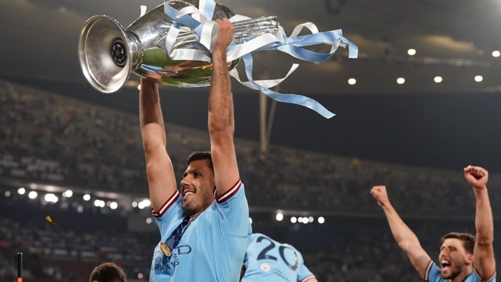 Rodri honored as 2023 Champions League best player