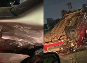 Gory accident occurs in front of Jubilee House; occupants of vehicles feared dead