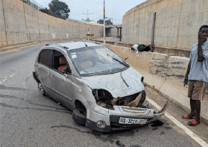 Drunk driver loses control and crashes at Burma Camp bypass