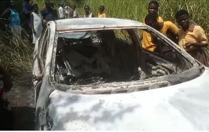Charred body found in a vehicle