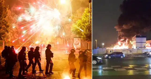 Third night of violence rocks France as turmoil spills to Belgium – live