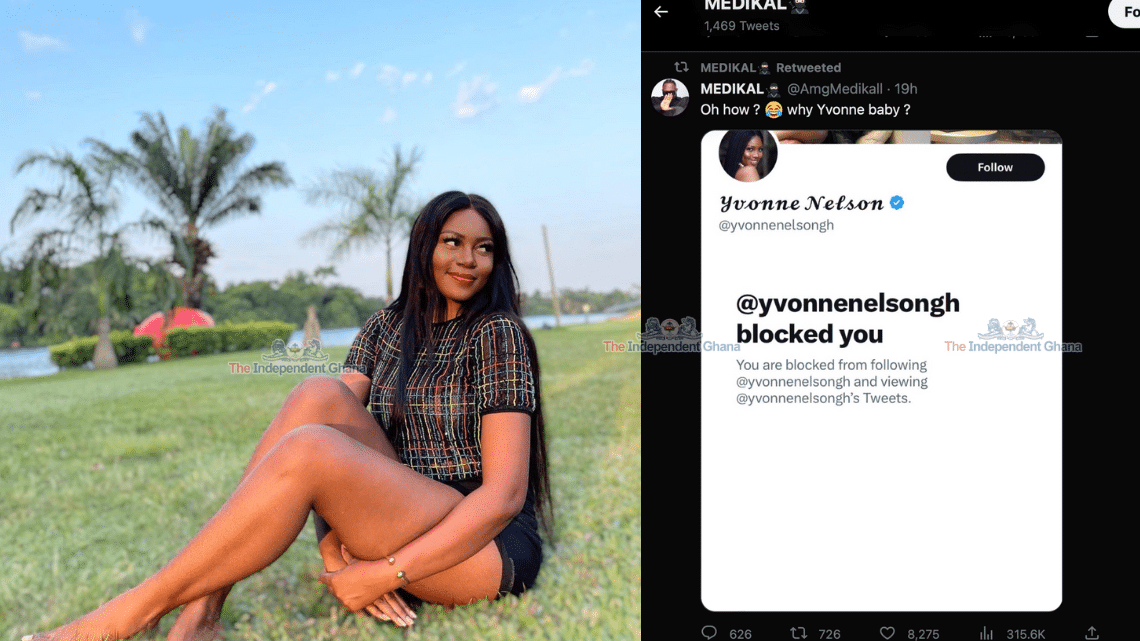 Yvonne Nelson blocks ‘Medikal’ on Twitter