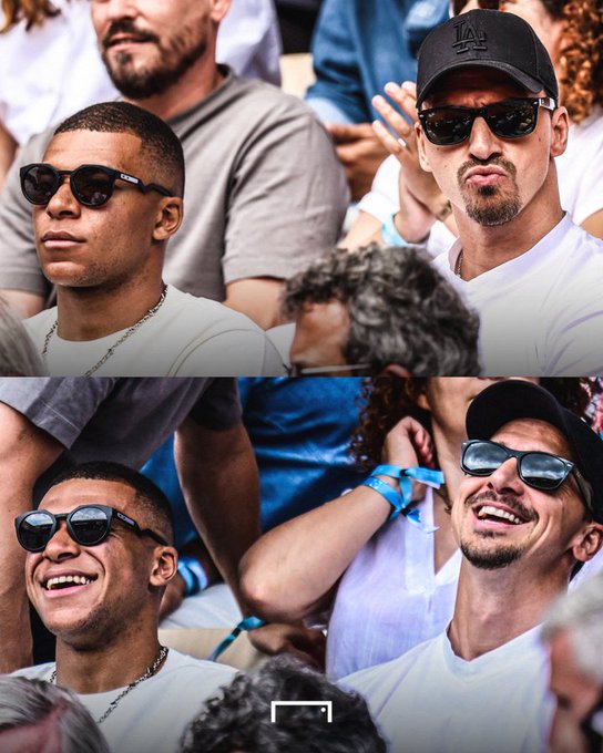 Mbappe, Zlatan Ibrahimovic spotted with other stars at the French Open final