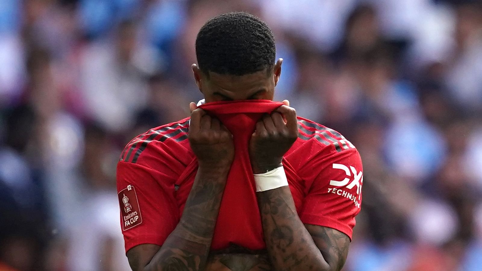 Marcus Rashford not happy to see City celebrate
