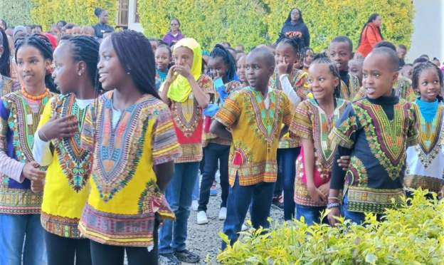 Children receive training to love their culture at an Afrocentric school