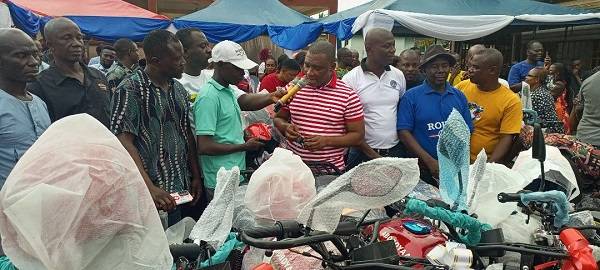 30 polling station coordinators receive motorcycles from Tarkwa-Nsuaem MP