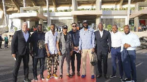 Asamoah Gyan, Adebayor, several others, arrive in Ivory Coast for the 2026 World Cup draw
