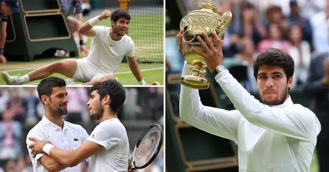 Carlos Alcaraz surprises Novak Djokovic to win his first Wimbledon championship