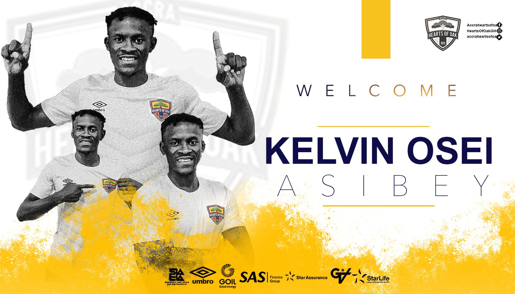 Accra Hearts of Oak welcome Kelvin Osei Asibey