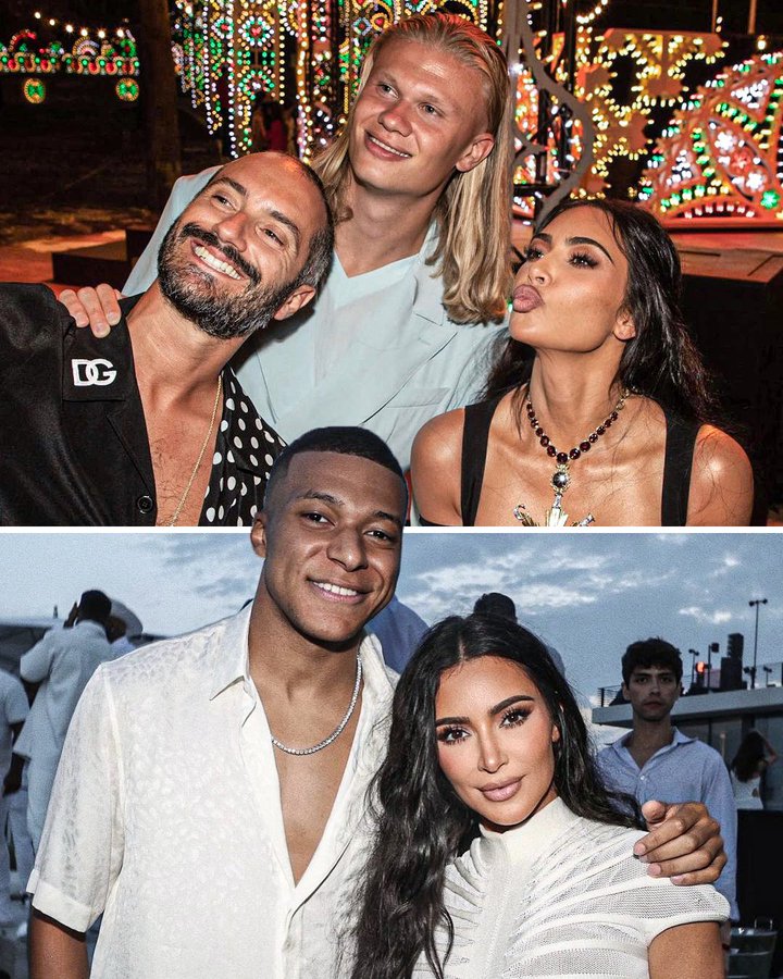 Kim Kardashian link up with Man City’s Haaland few days after meeting Mbappe