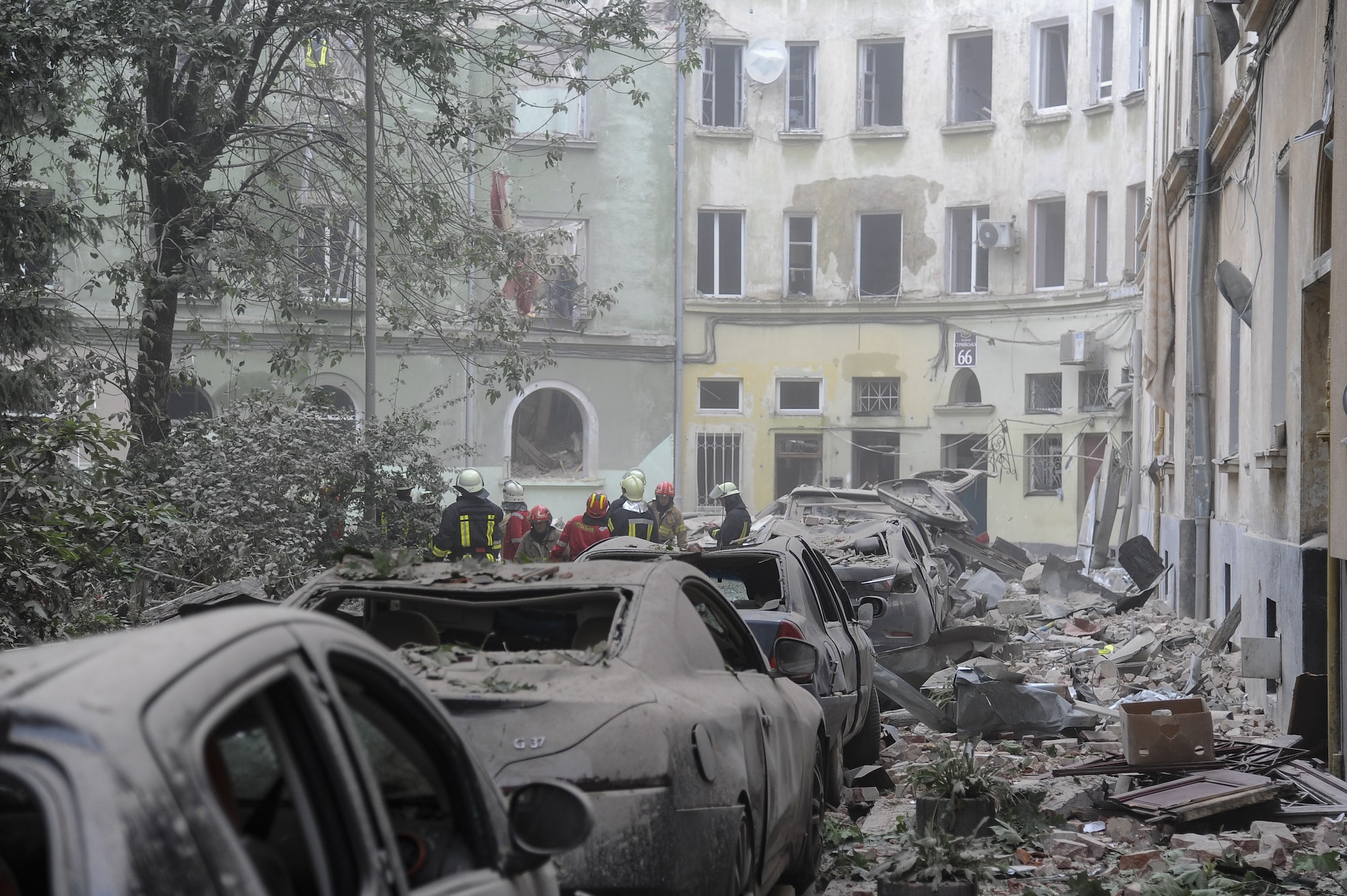 Russian strike hits apartment building in Lviv, five dead