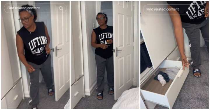 Husband confused as wife takes over his clothes during a two-week trip