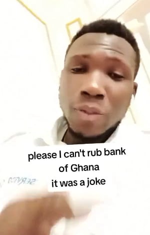 I can’t rob BoG, it was a joke – Man makes u-turn on intention to rob Central Bank
