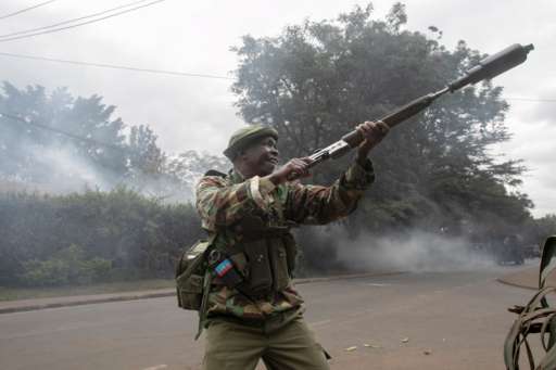 Kenyan Police fire teargas at protestors in Wednesday protest
