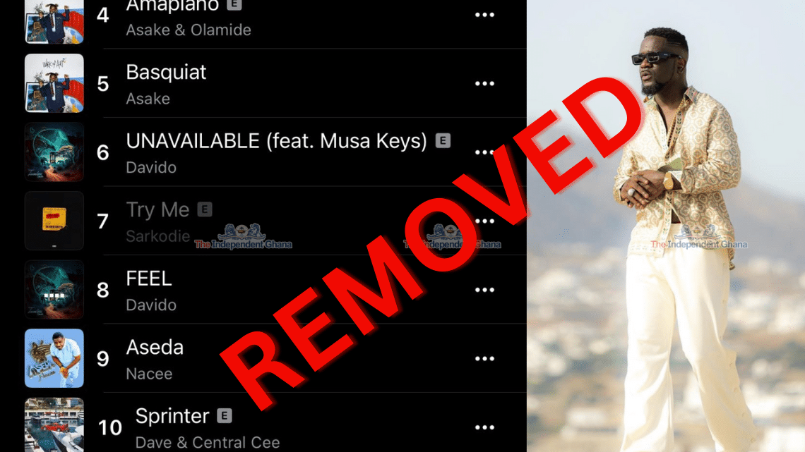 Sarkodie’s Try Me removed from Apple Music and Spotify