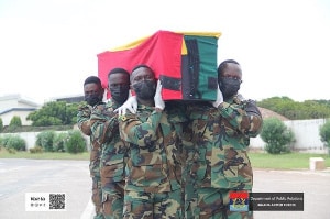 Mortal remains of soldier who died in India transported to Ghana