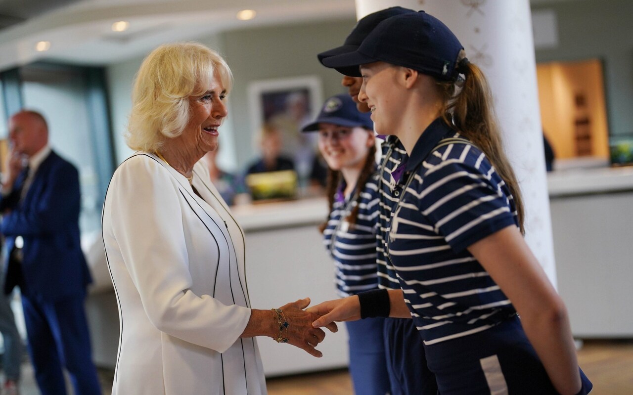When Queen Camilla worked as a ball girl on Wimbledon visit