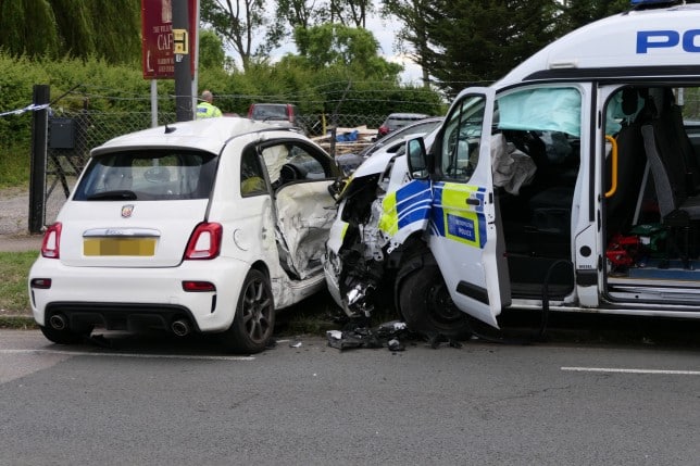 Two police officers ‘seriously injured’ after a car crash in London