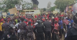 Residents of Shama clash with police in protest against road blockade