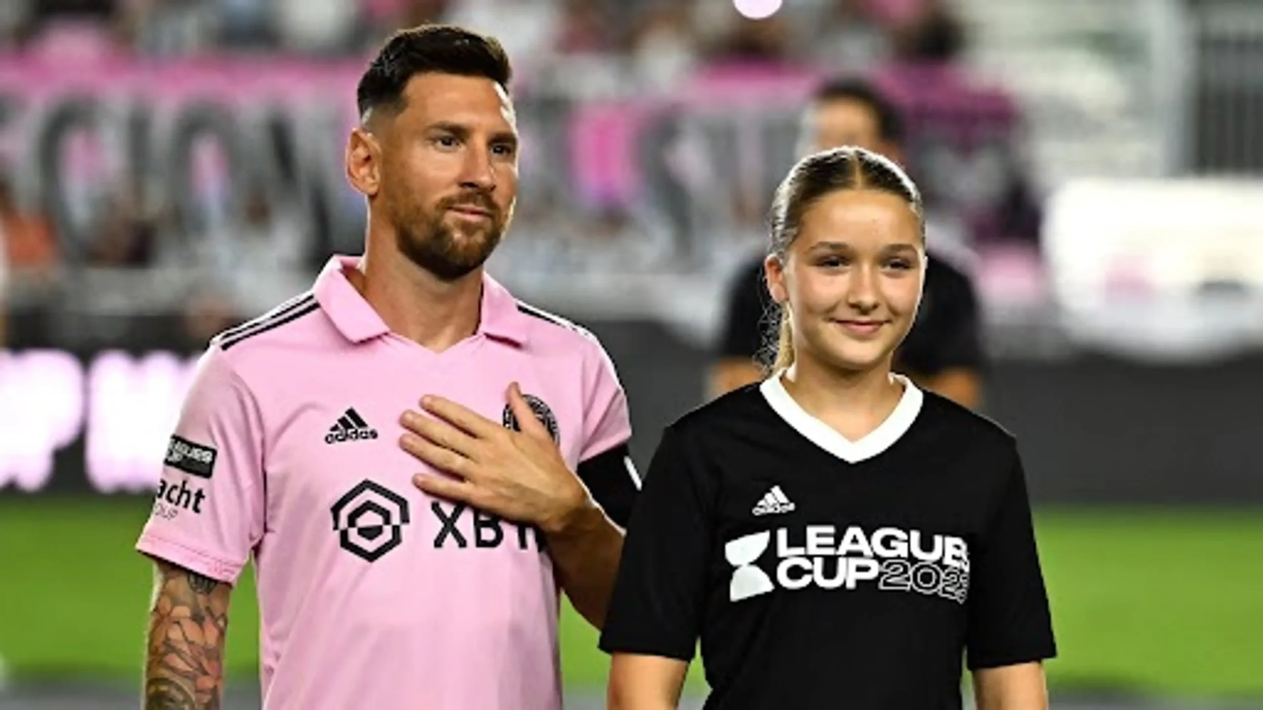David Beckham’s daughter was Messi ‘s mascot ahead of Inter Miami’s clash with Charlotte FC