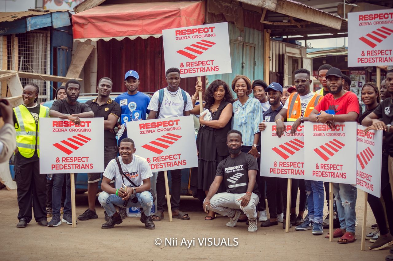 Supporting the national road safety campaign by “respecting zebra crossings” – A Kobby Kyei initiative