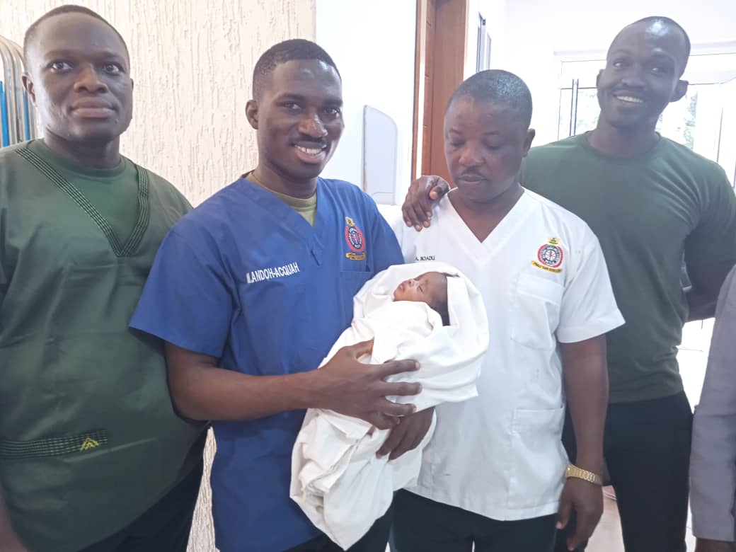 Emergency medical technicians rescue abandoned baby in Achimota forest