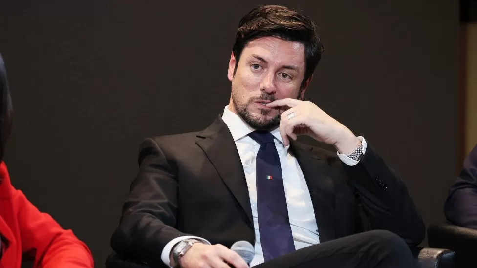 Andrea Giambruno received criticism for his comments about rape in Italy