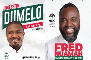Fred Nuamah supports John Dumelo in Ayawaso West Wuogon race