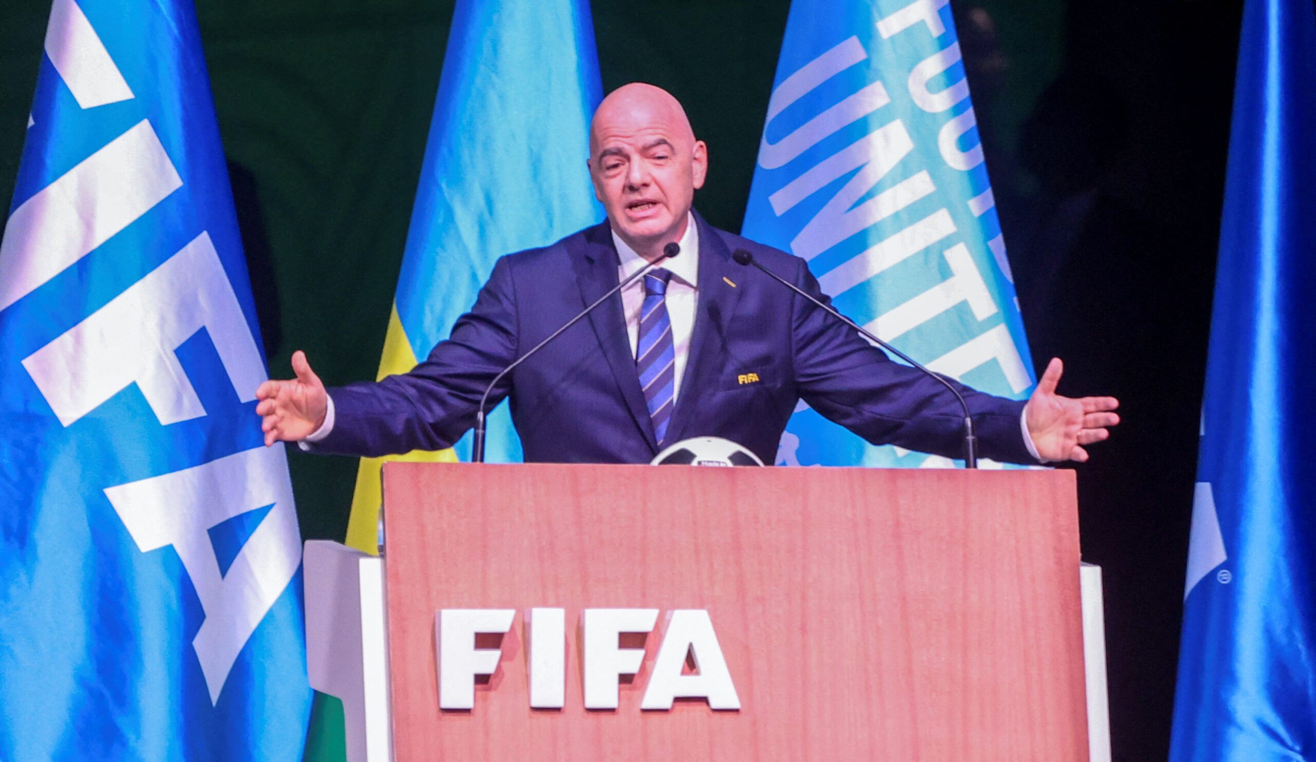 Infantino pushes for automatic forfeit when fans commit racist abuse
