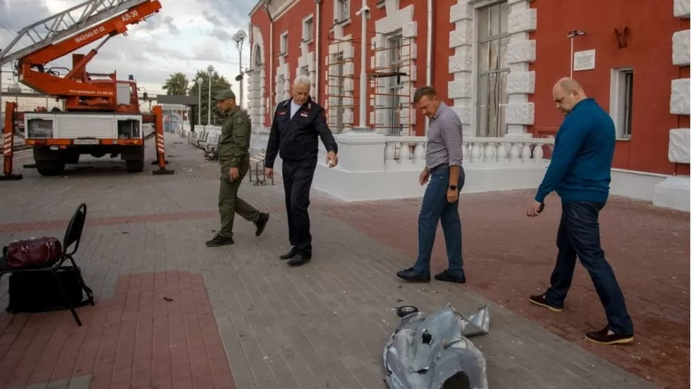 Ukraine war: Russia claims drones caused harm to five people at Kursk railway station