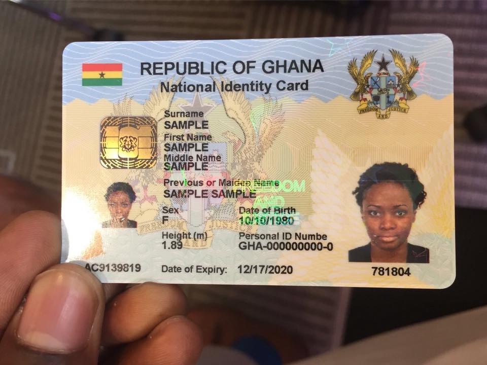 How much NIA is charging for Ghana Card application, replacement