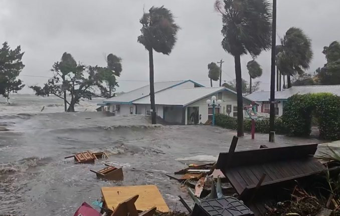 Life-threatening flooding occurs as hurricane hits Florida