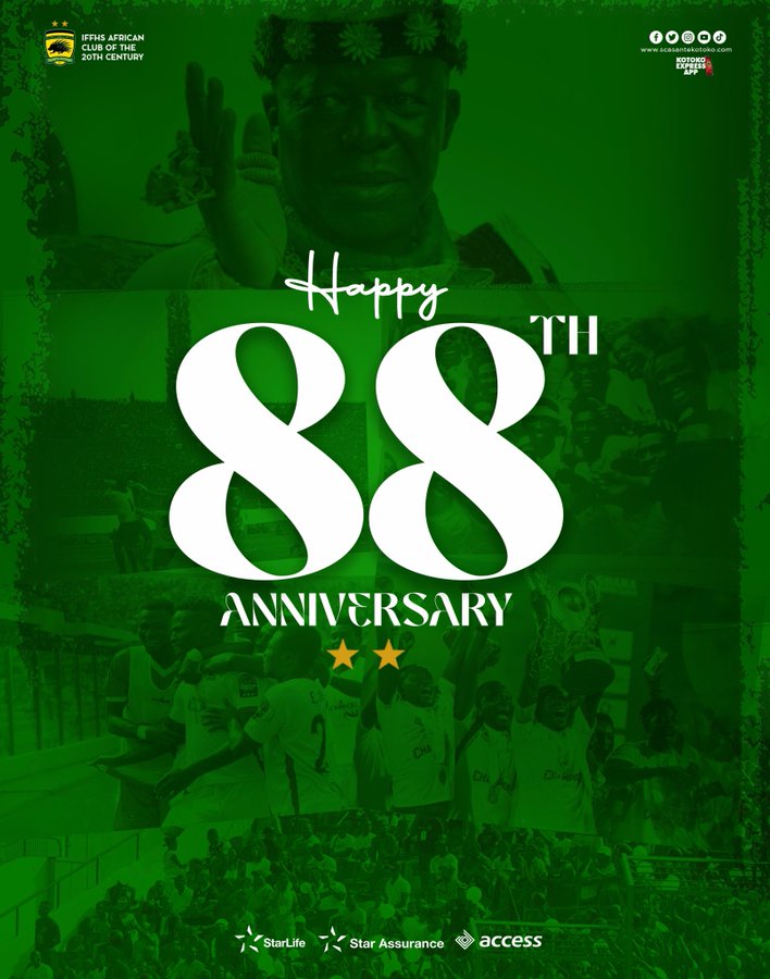 Asante Kotoko is 88 years today
