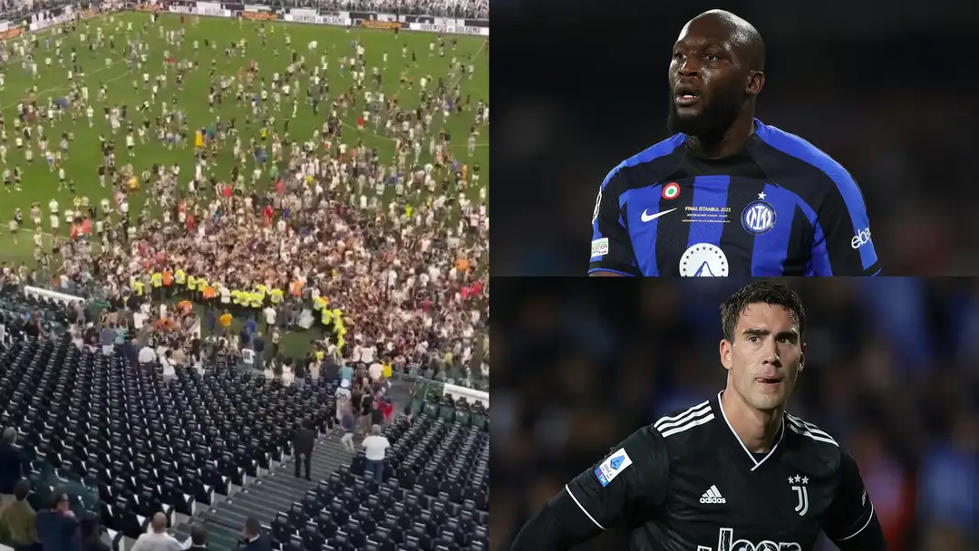 Juve fans storm pitch with ‘we don’t want Lukaku chants’ amid links with Chelsea flop