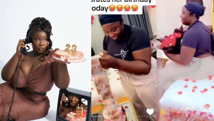 Maame Serwaa receives birthday surprise from boyfriend on birthday