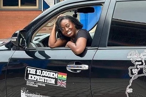 Profile of the only lady on the Accra-London road trip