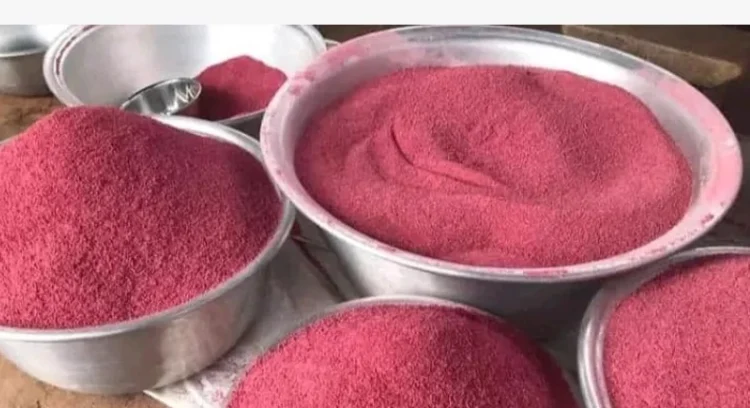 Sweet potatoes being used to make a new kind of ‘pink gari’